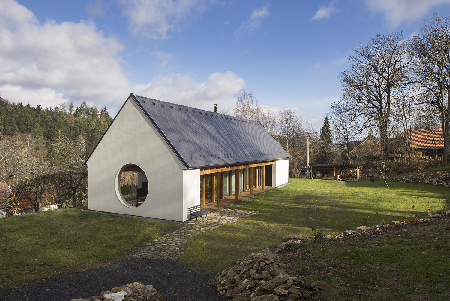 House with a hole Czech republic Architecture