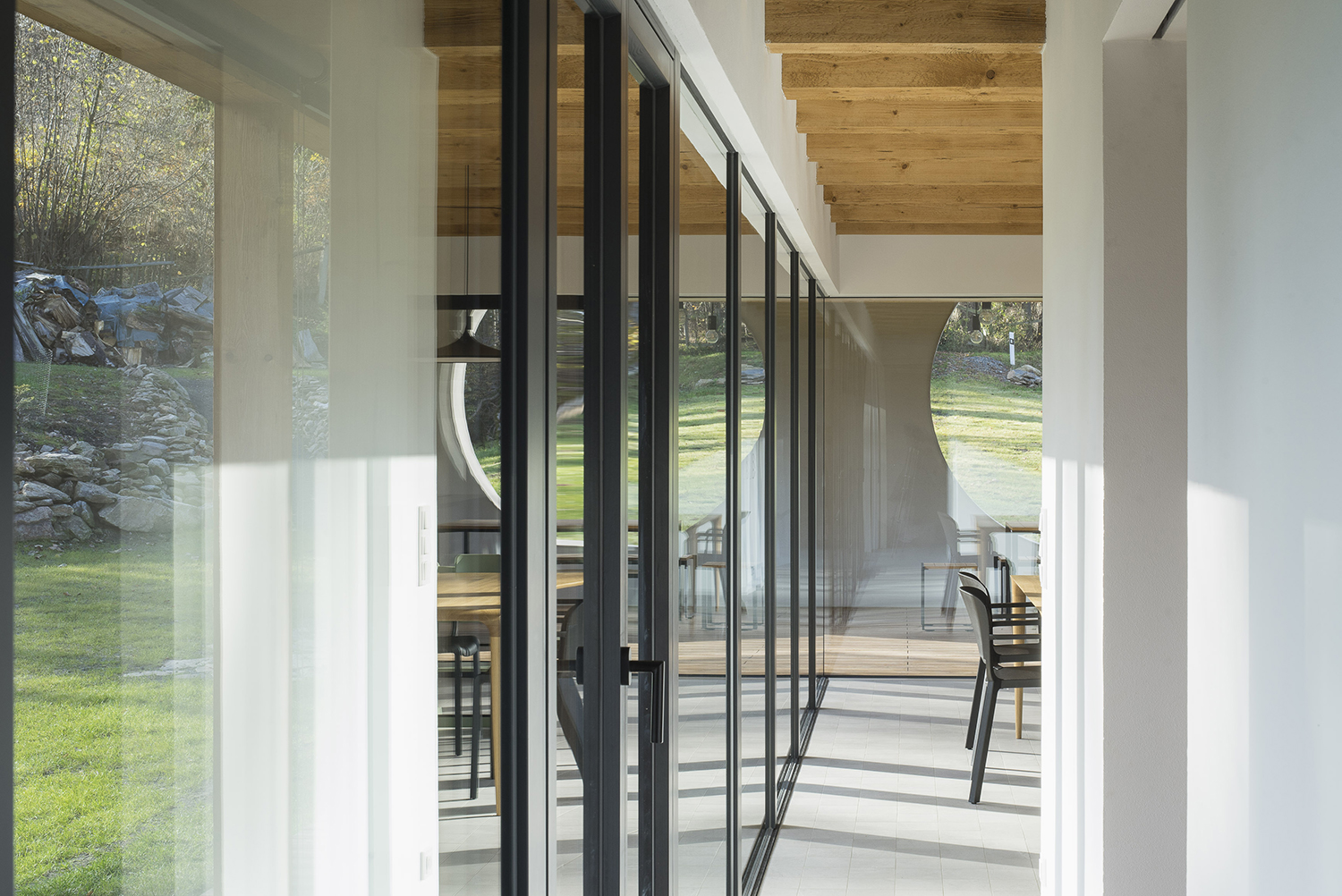 House with a hole Czech republic interior