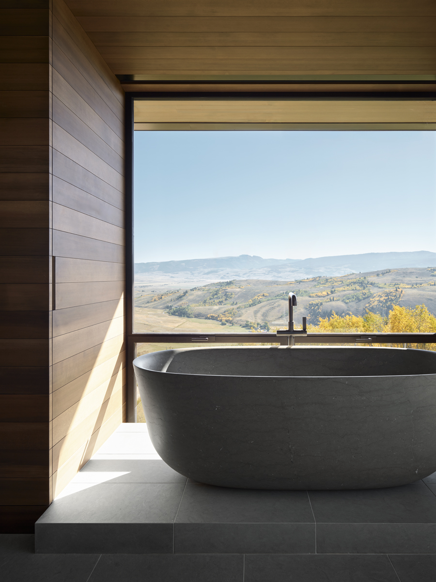 Skyview residence Jackson Wyoming tub view